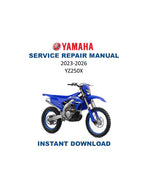 Yamaha YZ250X Service Manual PDF service repair manual cover