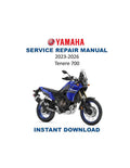Yamaha Tenere 700 Service Manual PDF service repair manual cover
