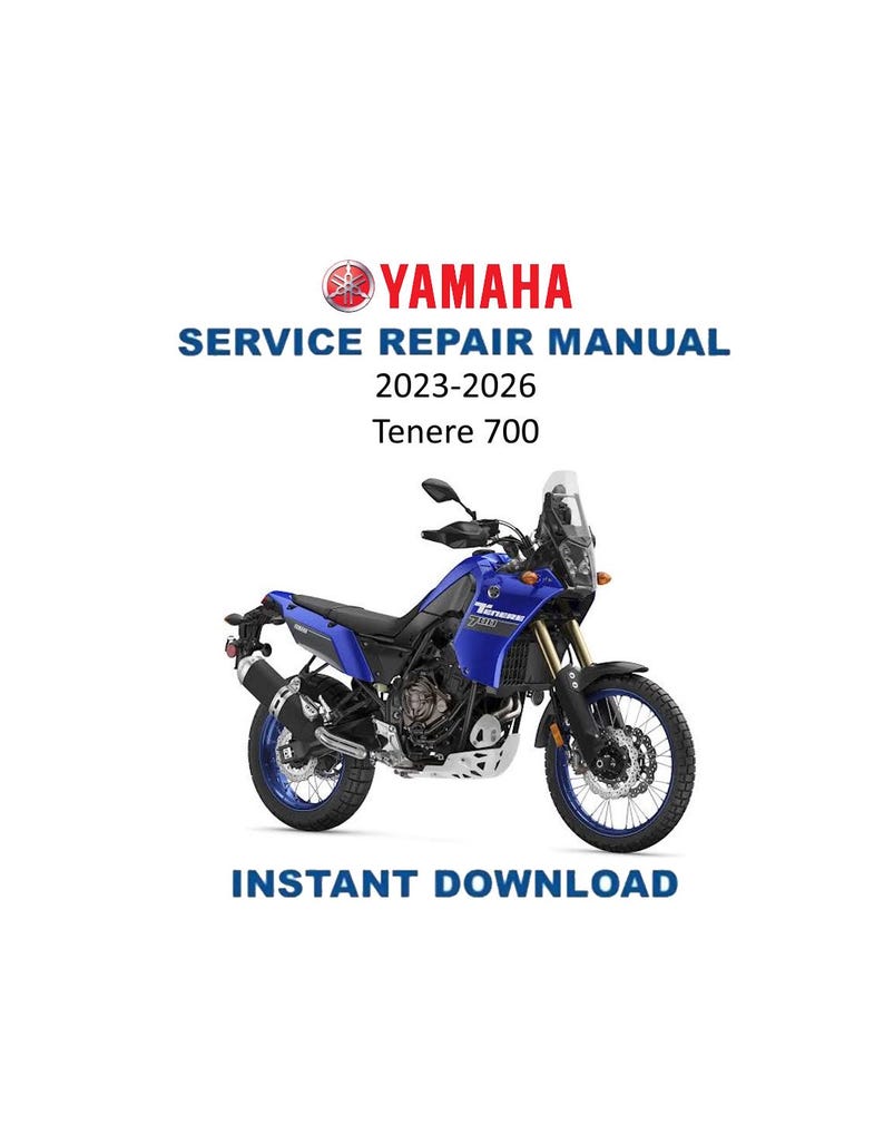 Yamaha Tenere 700 Service Manual PDF service repair manual cover