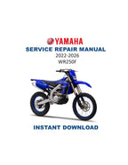 Yamaha WR250F Service Manual PDF service repair manual cover