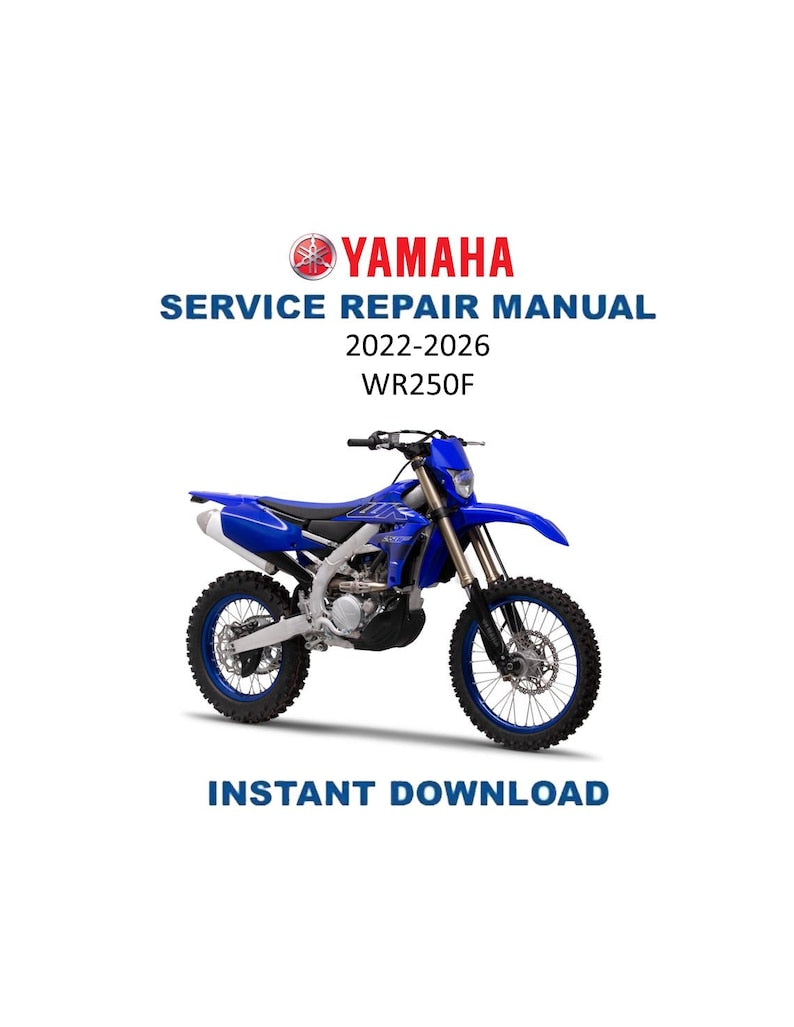 Yamaha WR250F Service Manual PDF service repair manual cover