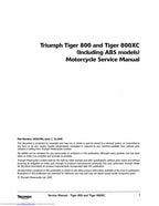 Triumph Tiger 800 800XC Service Manual 2011-2015 Motorcycle service manual preview page 2