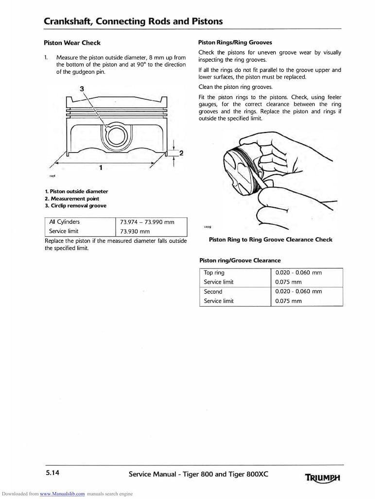 Triumph Tiger 800 800XC Service Manual 2011-2015 Motorcycle service manual preview page 5