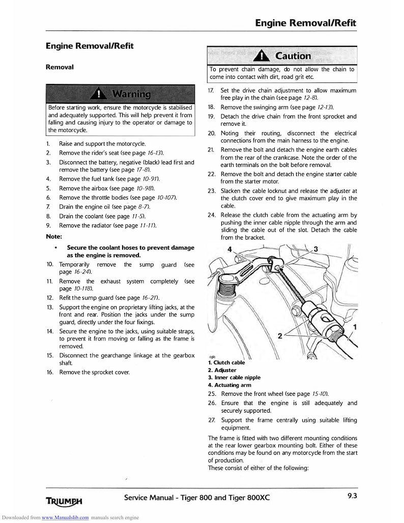 Triumph Tiger 800 800XC Service Manual 2011-2015 Motorcycle service manual preview page 6