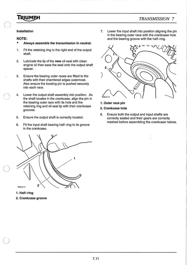 Triumph Bonneville Service Manual service manual preview page 5