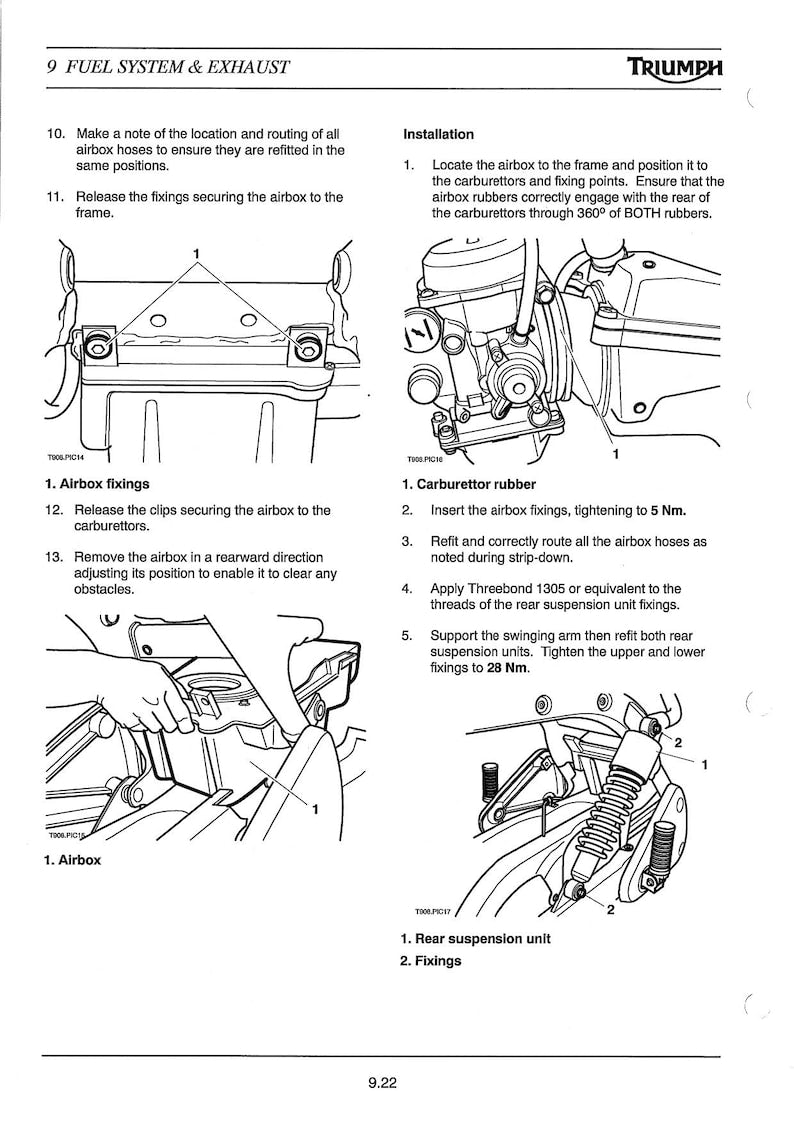 Triumph Bonneville Service Manual service manual preview page 6