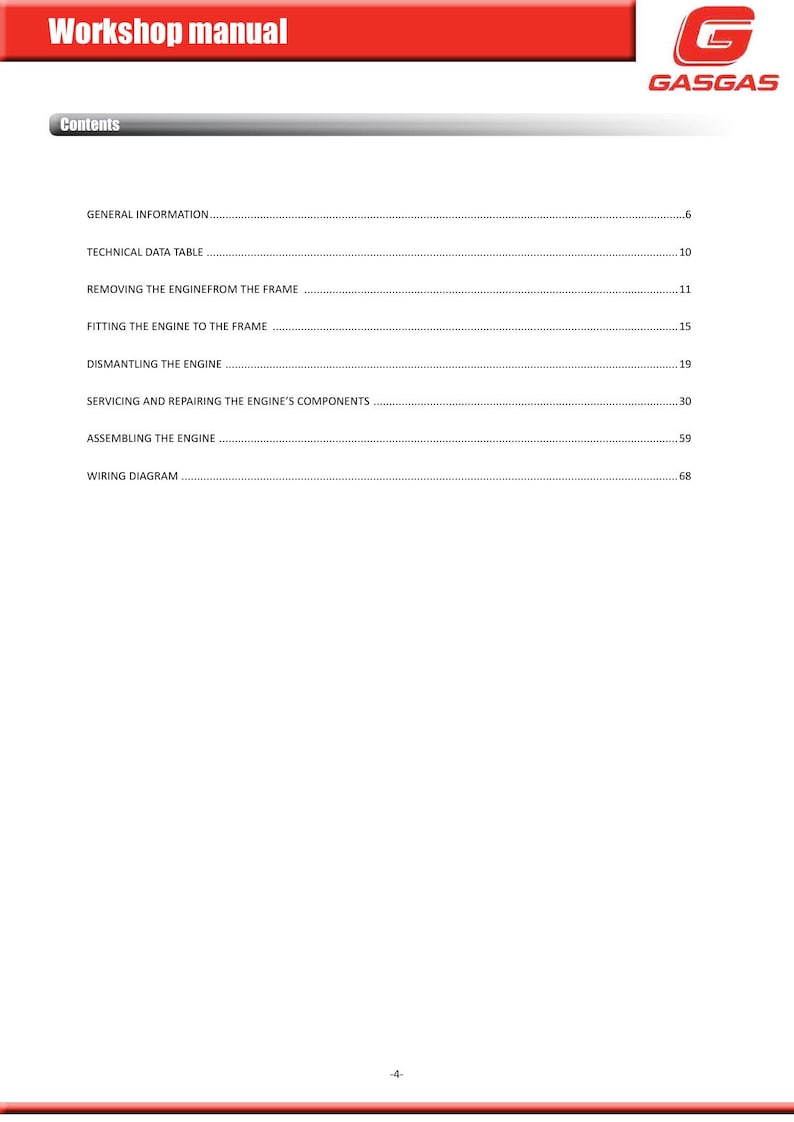 Gas Gas Enduro 2T 200 250 300 Service Manual service manual preview page 9