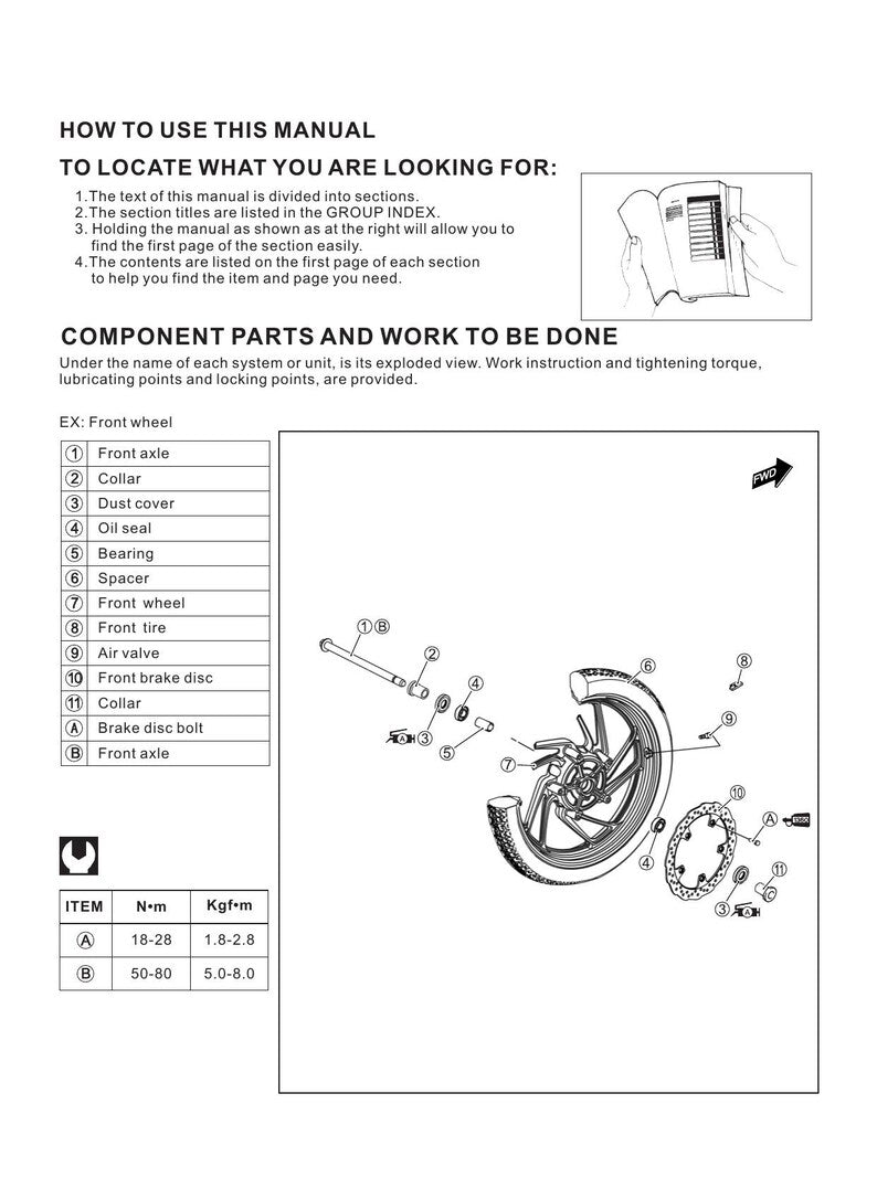 Haojue DR160 DR160S Service Manual 2019-2023 Motorcycle service manual preview page 4