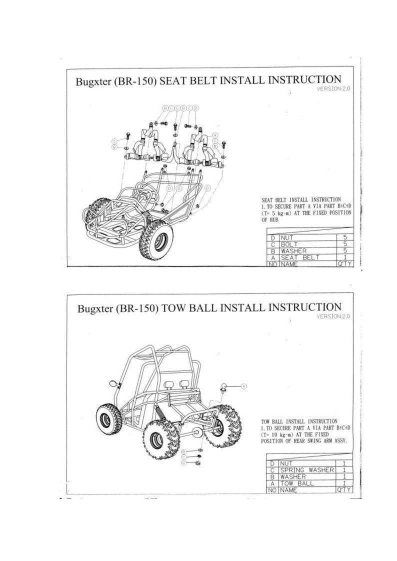 PGO BR-150 Bug Rider Bugxter Service Manual 2000-2004 ATV service manual preview page 5