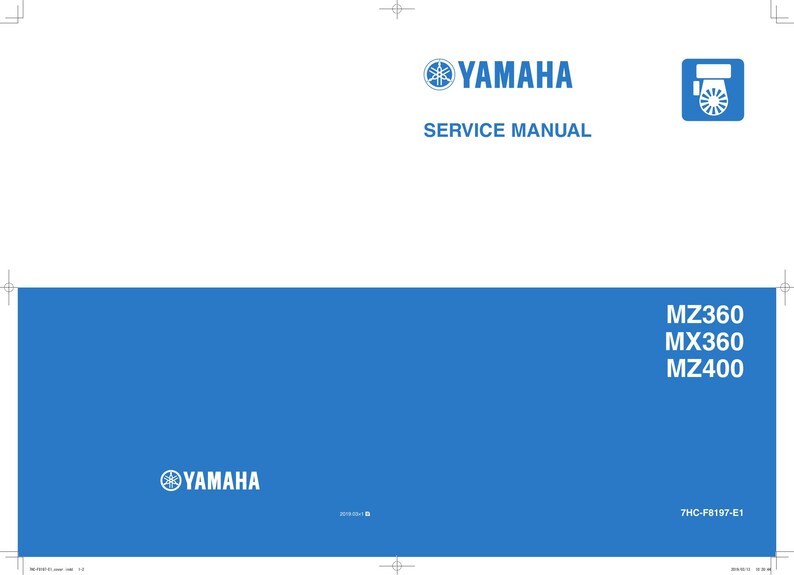 Yamaha MZ360 MX360 MZ400 Engine Service Manual 2019-2023 service manual preview page 2