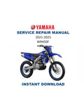 Yamaha WR450F Service Manual PDF service repair manual cover