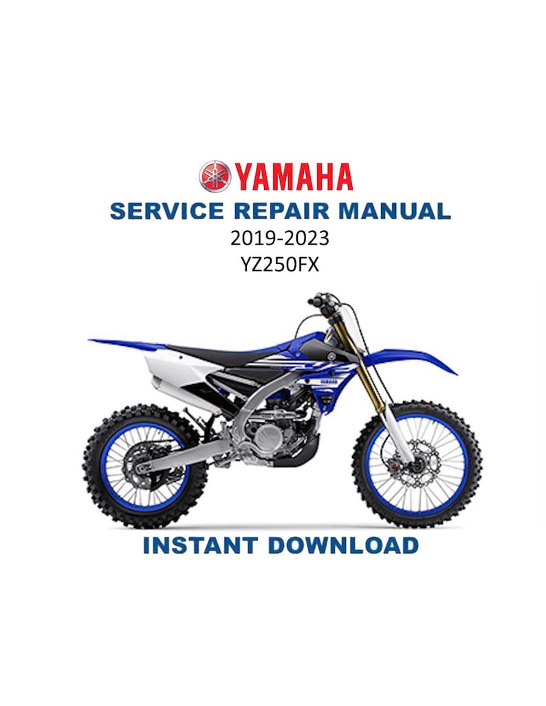 Yamaha YZ250FX Service Manual 2019-2023 Dirt Bike Motorcycle PDF service repair manual cover