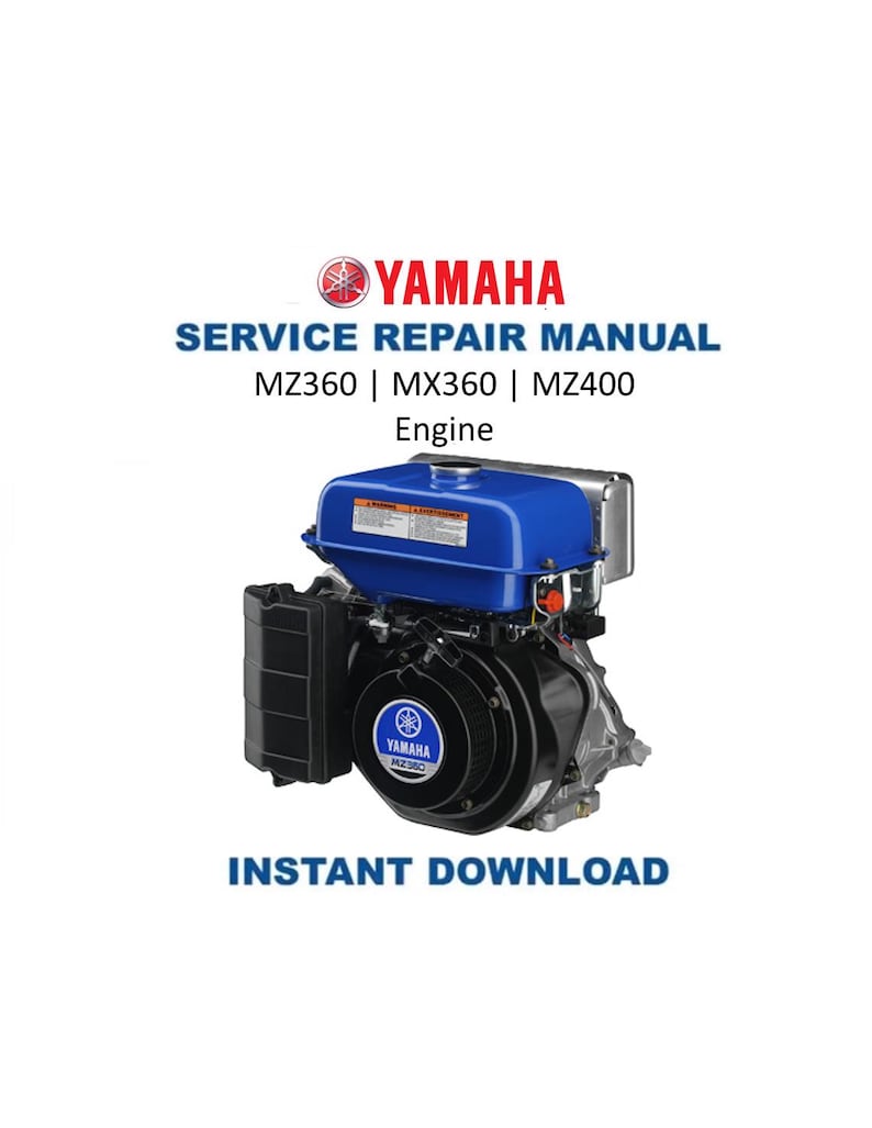 Yamaha MZ360 MX360 MZ400 Engine Service Manual 2019-2023 PDF service repair manual cover
