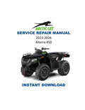 Arctic Cat Alterra 450 Service Manual PDF service repair manual cover