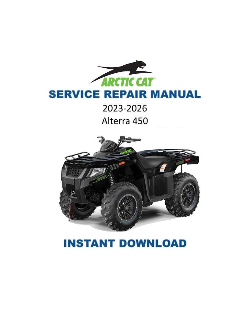 Arctic Cat Alterra 450 Service Manual PDF service repair manual cover