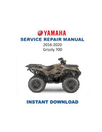Yamaha Grizzly 700 Service Manual 2016-2020 ATV Repair PDF service repair manual cover
