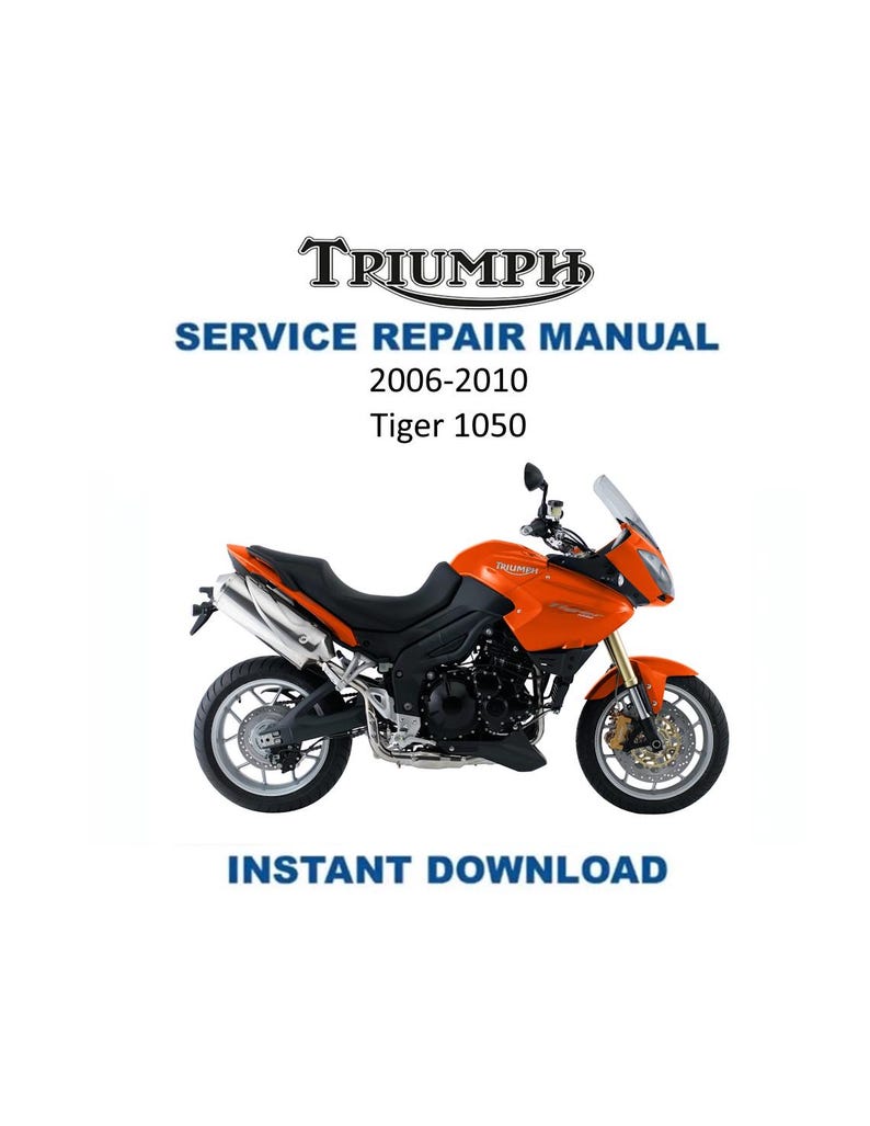 Triumph Tiger 1050 Service Manual PDF service repair manual cover