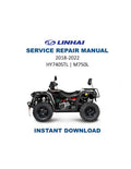 Linhai HY740STL M750L Service Manual 2018-2022 ATV Repair PDF service repair manual cover
