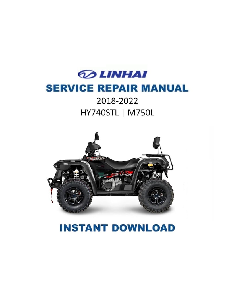 Linhai HY740STL M750L Service Manual 2018-2022 ATV Repair PDF service repair manual cover