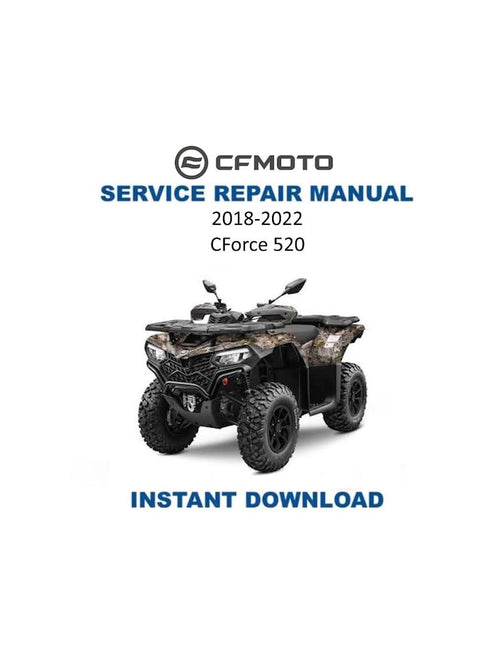 CFMOTO CForce 520 Service Manual 2018-2022 ATV CF500AU-7A 7C PDF service repair manual cover
