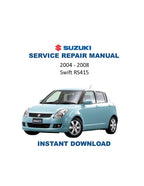 Suzuki Swift RS415 Service Manual PDF service repair manual cover
