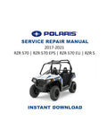 Polaris RZR 570 Service Manual 2017-2021 UTV Repair PDF service repair manual cover