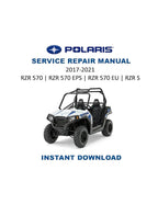 Polaris RZR 570 Service Manual 2017-2021 UTV Repair PDF service repair manual cover