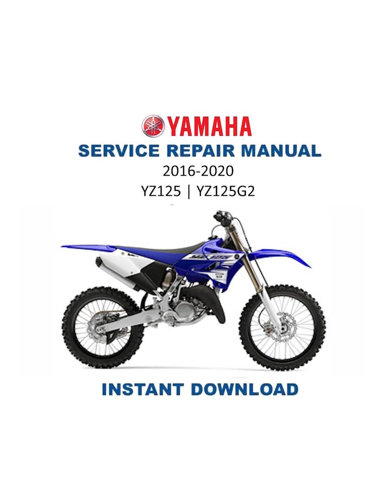 Yamaha YZ125 YZ125G2 Service Manual PDF service repair manual cover