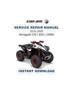 Can-Am Renegade 570 850 1000R Service Manual 2016-2020 ATV PDF service repair manual cover
