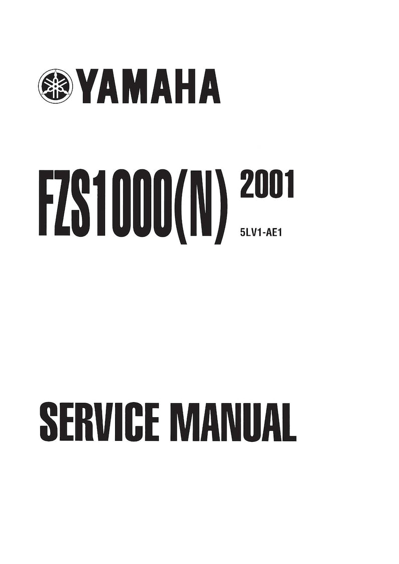 Yamaha FZS1000 Fazer Service Manual service manual preview page 2