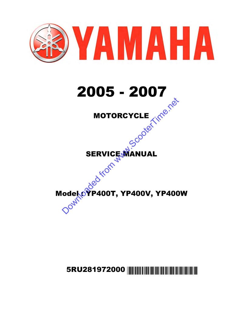 Yamaha YP400 Majesty Service Manual service manual preview page 2