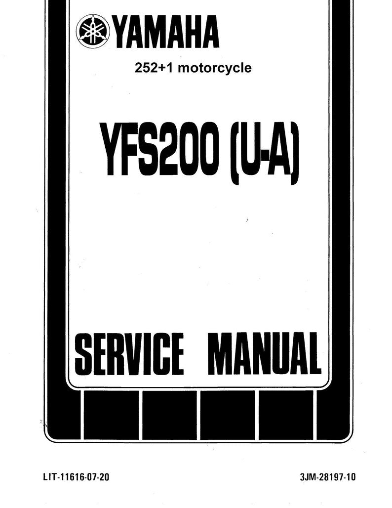 Yamaha Blaster YFS200 Service Manual service manual preview page 2