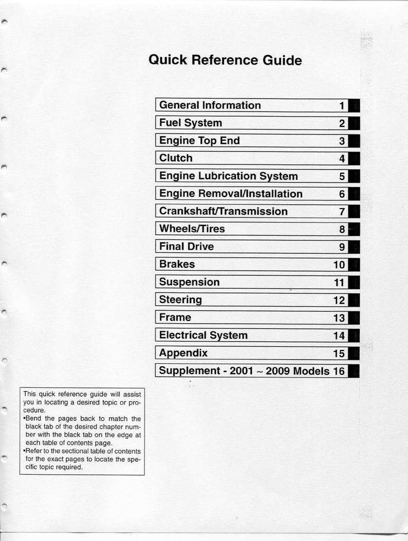 Kawasaki Super Sherpa KL250 Service Manual service manual preview page 4