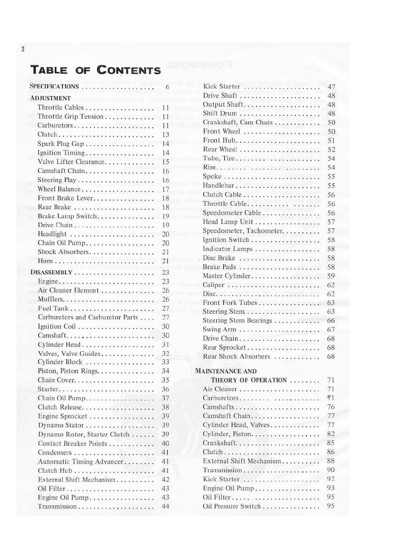 Kawasaki Z1 900 Service Manual service manual preview page 7