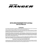 Polaris Ranger 570 Service Manual 2016-2025 Full-Size UTV service manual preview page 2