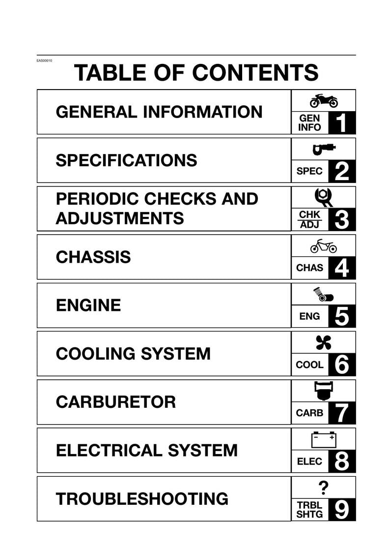 Yamaha DT125RE DT125X Service Manual service manual preview page 3