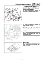 Yamaha XT125 Service Manual service manual preview page 4