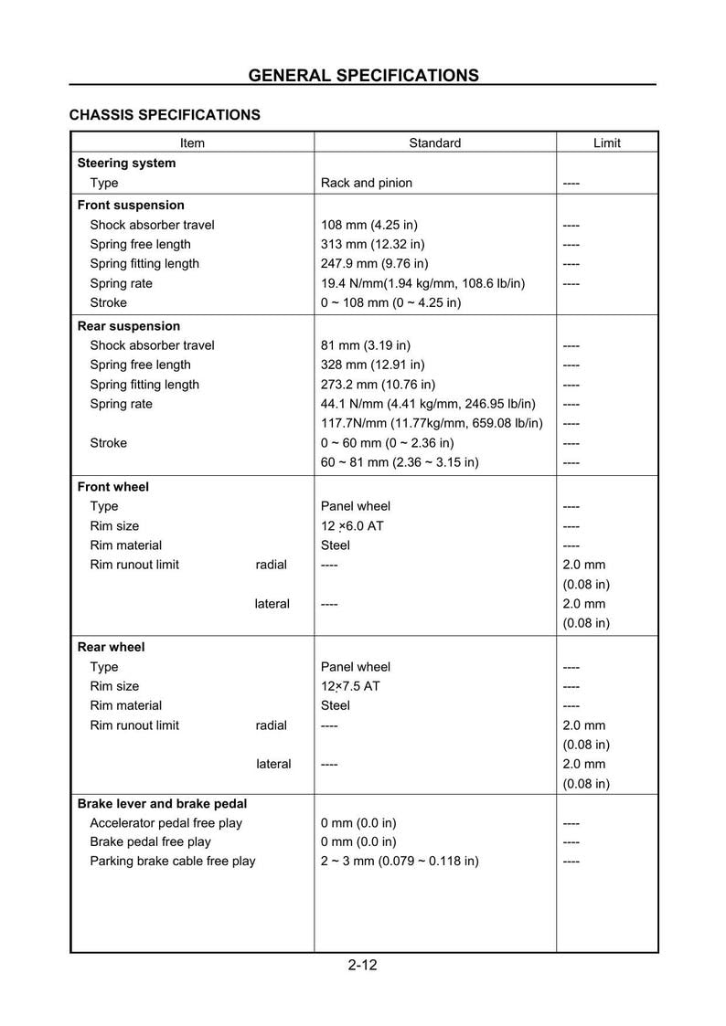 Supermach UTV 700 Service Manual service manual preview page 11