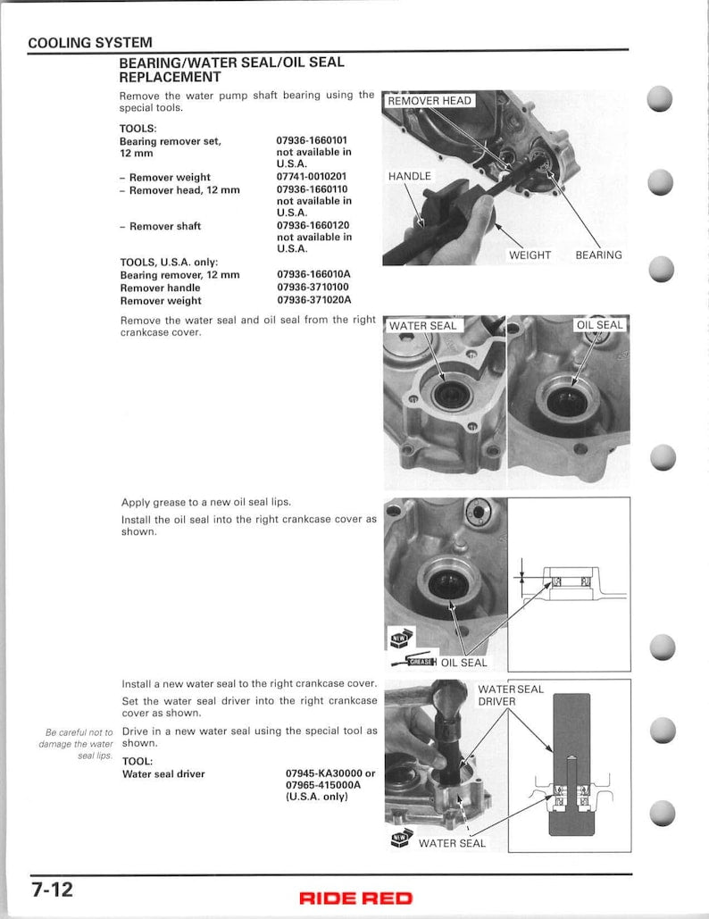 Honda CRF450R Service Manual service manual preview page 5