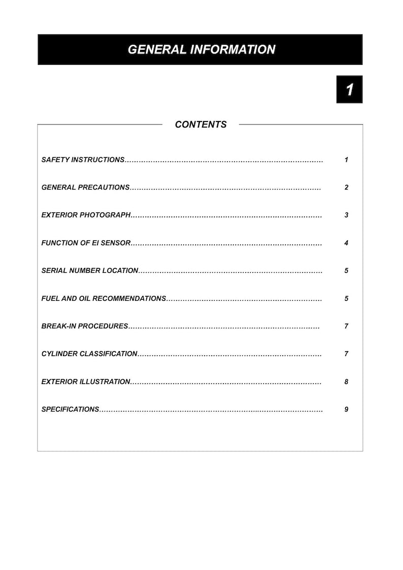 Benelli V302C Service Manual service manual preview page 3