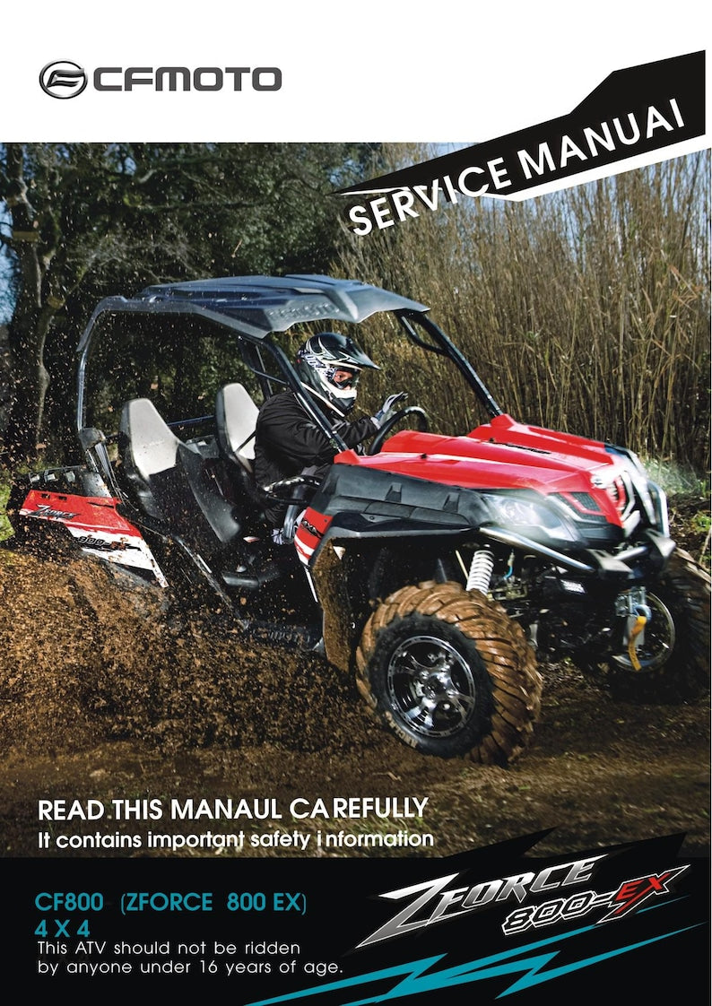CFMoto ZForce 800 EX CF800 Service Manual 2013-2017 UTV service manual preview page 2