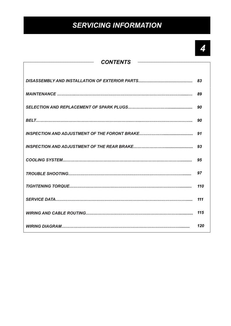 Benelli V302C Service Manual service manual preview page 9