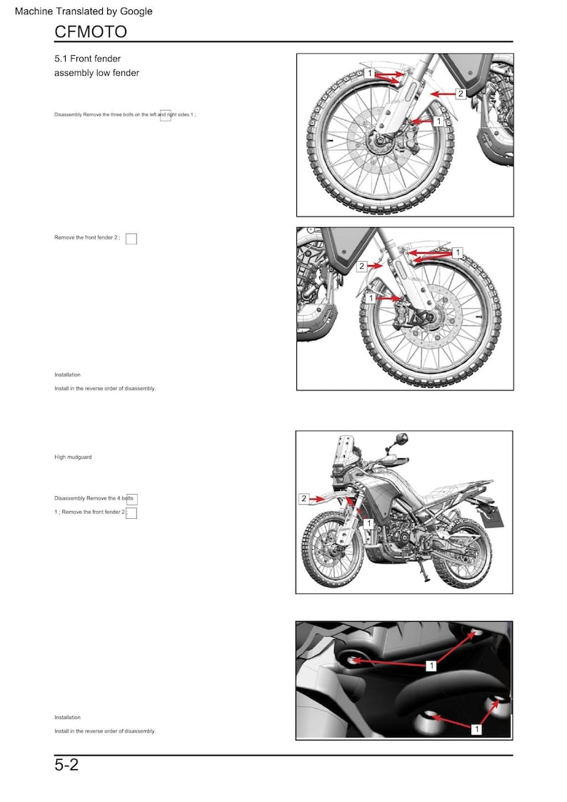 CFMoto 450MT Service Manual service manual preview page 3