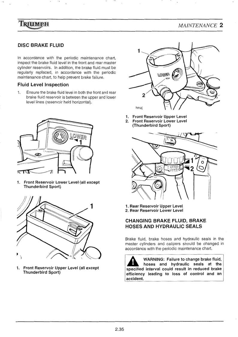 Triumph T300 750 1200 Service Manual 1991-1999 Motorcycle service manual preview page 5