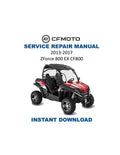 CFMoto ZForce 800 EX CF800 Service Manual 2013-2017 UTV PDF service repair manual cover