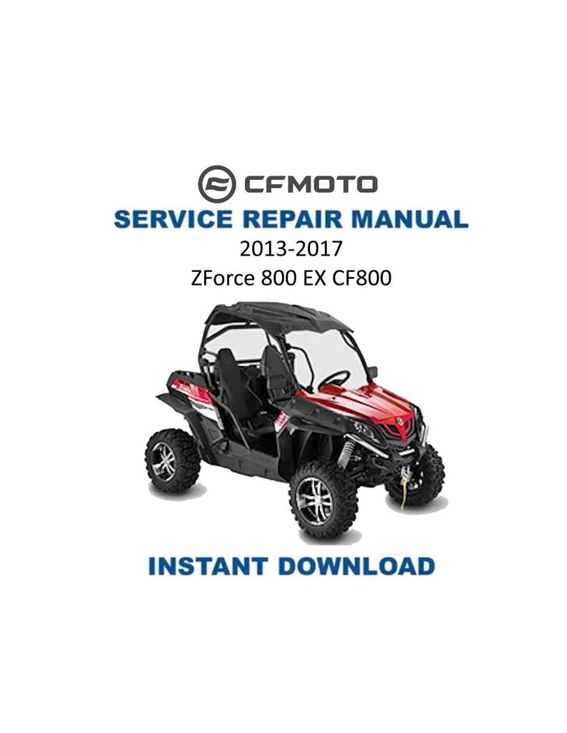 CFMoto ZForce 800 EX CF800 Service Manual 2013-2017 UTV PDF service repair manual cover