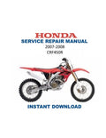 Honda CRF450R Service Manual PDF service repair manual cover