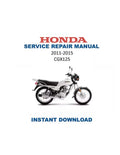 Honda CGX125 Service Manual PDF service repair manual cover