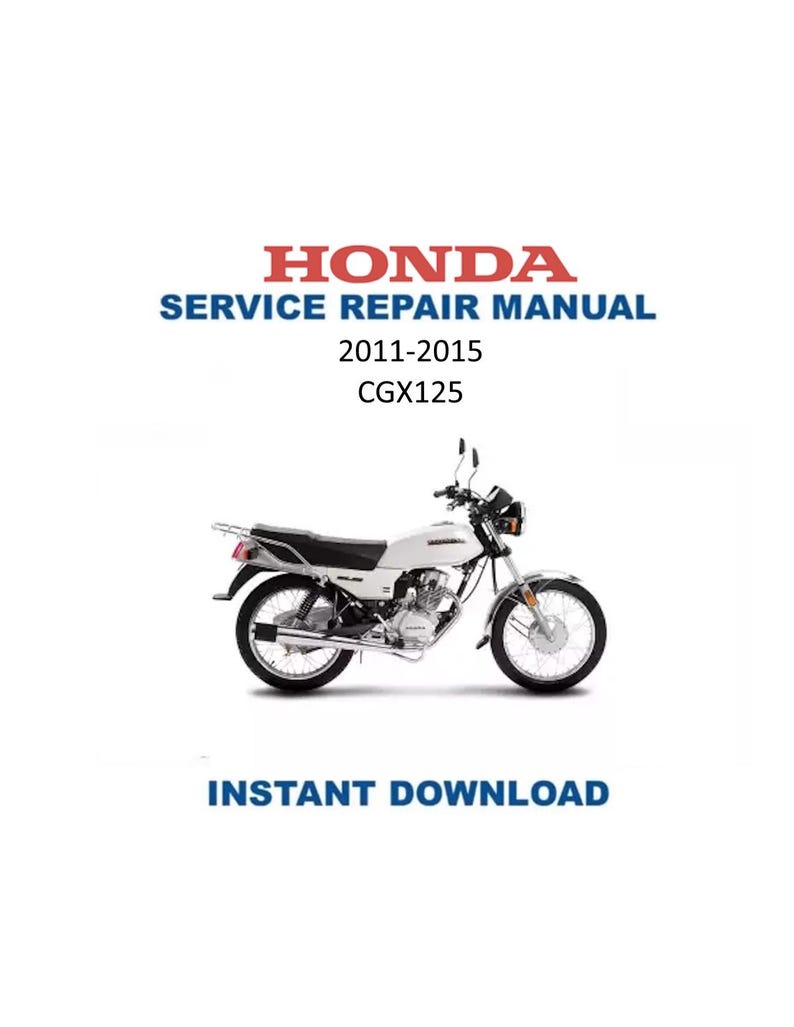 Honda CGX125 Service Manual PDF service repair manual cover