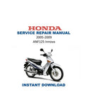 Honda ANF125 Innova Service Manual PDF service repair manual cover